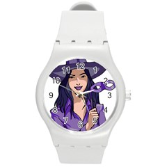 Purple Witch Plastic Sport Watch (medium) by FunWithFibro