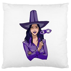 Purple Witch Large Cushion Case (two Sided) 