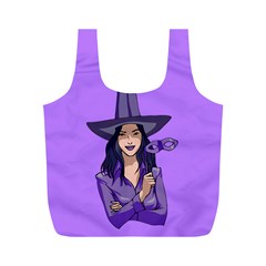 Purple Witch Reusable Bag (m) by FunWithFibro