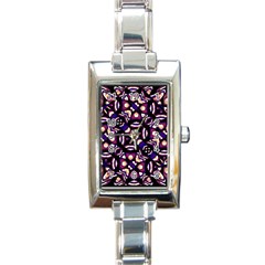 Colorful Tribal Pattern Print Rectangular Italian Charm Watch by dflcprints