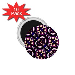 Colorful Tribal Pattern Print 1 75  Button Magnet (10 Pack)