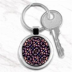 Colorful Tribal Pattern Print Key Chain (round) by dflcprints