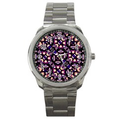 Colorful Tribal Pattern Print Sport Metal Watch