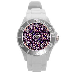 Colorful Tribal Pattern Print Plastic Sport Watch (large)