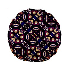 Colorful Tribal Pattern Print 15  Premium Round Cushion  by dflcprints