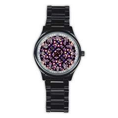 Colorful Tribal Pattern Print Sport Metal Watch (black) by dflcprints