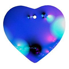 Love In Action, Pink, Purple, Blue Heartbeat Ornament (heart) by DianeClancy