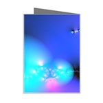 Love In Action, Pink, Purple, Blue Heartbeat 10000x7500 Mini Greeting Card Right