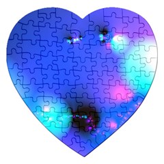 Love In Action, Pink, Purple, Blue Heartbeat 10000x7500 Jigsaw Puzzle (heart) by DianeClancy