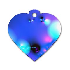 Love In Action, Pink, Purple, Blue Heartbeat 10000x7500 Dog Tag Heart (one Sided)  by DianeClancy