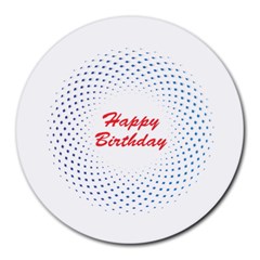 Halftone Circle With Squares 8  Mouse Pad (round)