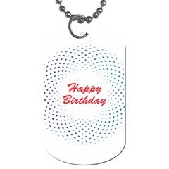 Halftone Circle With Squares Dog Tag (one Sided) by rizovdesign