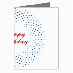 Halftone Circle With Squares Greeting Card