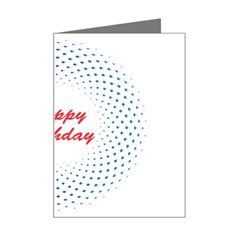 Halftone Circle With Squares Mini Greeting Card