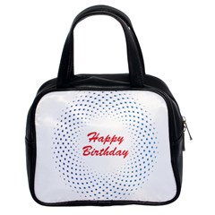 Halftone Circle With Squares Classic Handbag (two Sides) by rizovdesign