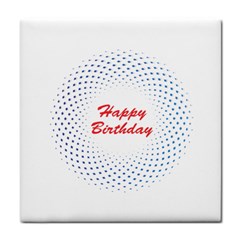 Halftone Circle With Squares Face Towel