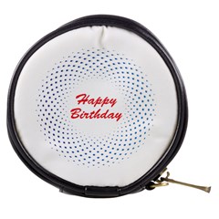 Halftone Circle With Squares Mini Makeup Case