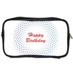 Halftone Circle With Squares Travel Toiletry Bag (one Side)