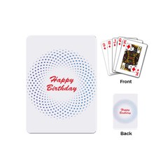 Halftone Circle With Squares Playing Cards (mini) by rizovdesign