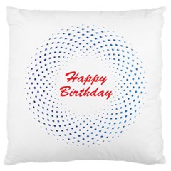 Halftone Circle With Squares Large Cushion Case (single Sided) 