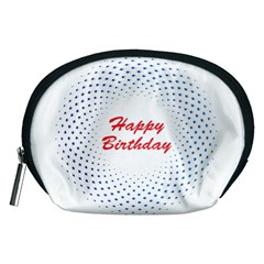 Halftone Circle With Squares Accessory Pouch (medium)