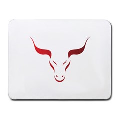 Stylized Symbol Red Bull Icon Design Small Mouse Pad (rectangle) by rizovdesign