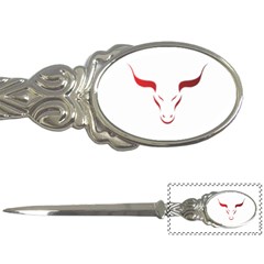 Stylized Symbol Red Bull Icon Design Letter Opener