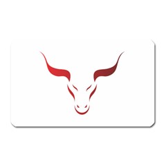 Stylized Symbol Red Bull Icon Design Magnet (rectangular) by rizovdesign