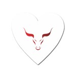 Stylized Symbol Red Bull Icon Design Magnet (Heart) Front