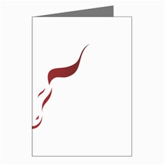 Stylized Symbol Red Bull Icon Design Greeting Card (8 Pack)