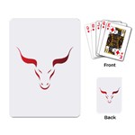 Stylized Symbol Red Bull Icon Design Playing Cards Single Design Back