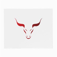 Stylized Symbol Red Bull Icon Design Glasses Cloth (small, Two Sided) by rizovdesign