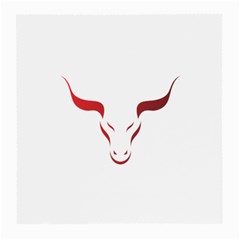 Stylized Symbol Red Bull Icon Design Glasses Cloth (medium) by rizovdesign