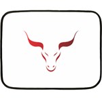 Stylized Symbol Red Bull Icon Design Mini Fleece Blanket (Two Sided) 35 x27  Blanket Front