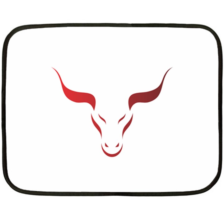 Stylized Symbol Red Bull Icon Design Mini Fleece Blanket (Two Sided)