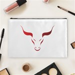 Stylized Symbol Red Bull Icon Design Cosmetic Bag (Large) Front