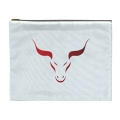 Stylized Symbol Red Bull Icon Design Cosmetic Bag (xl) by rizovdesign