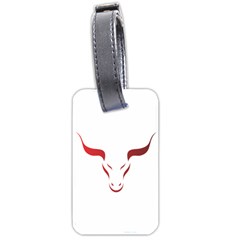 Stylized Symbol Red Bull Icon Design Luggage Tag (one Side) by rizovdesign