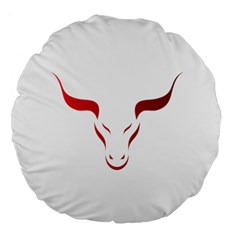 Stylized Symbol Red Bull Icon Design 18  Premium Round Cushion  by rizovdesign