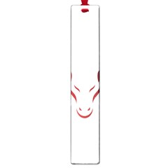 Stylized Symbol Red Bull Icon Design Large Bookmark