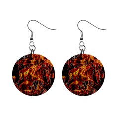 On Fire Mini Button Earrings by dflcprints