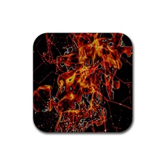 On Fire Drink Coaster (square) by dflcprints