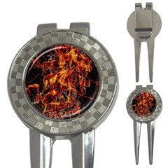 On Fire Golf Pitchfork & Ball Marker by dflcprints