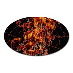 On Fire Magnet (oval) by dflcprints