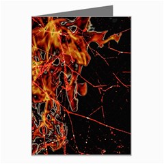 On Fire Greeting Card by dflcprints