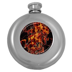 On Fire Hip Flask (round)