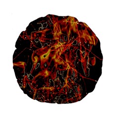 On Fire 15  Premium Round Cushion  by dflcprints