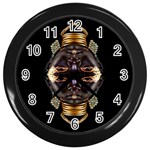 African Goddess Wall Clock (Black) Front