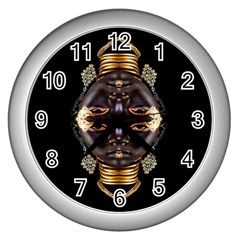 African Goddess Wall Clock (silver)