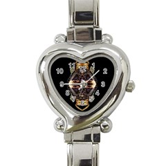 African Goddess Heart Italian Charm Watch 